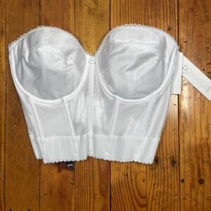 Dominique Noemi Strapless LonglineWhite Bridal Bra - Size 36D Style 6377